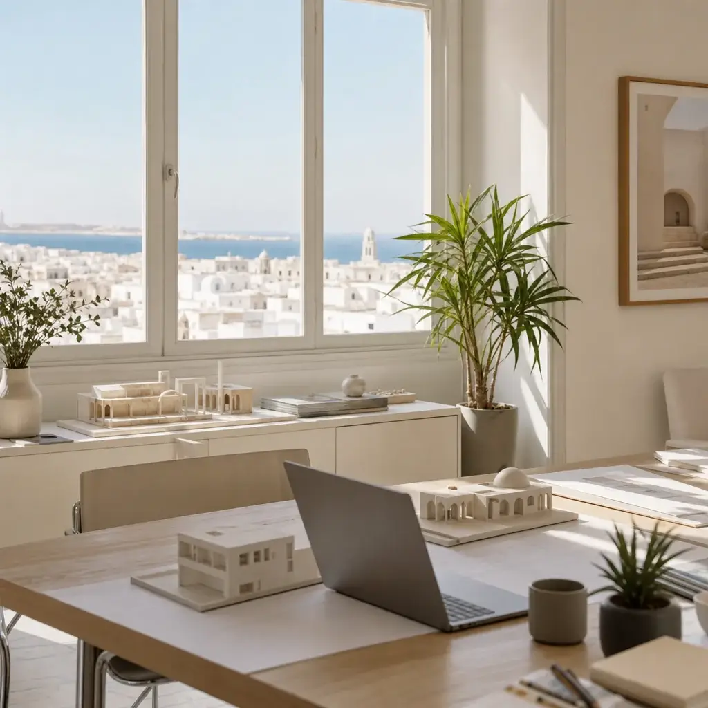 A technology studio in Tunis.